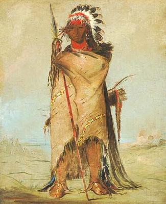 George Catlin Fort Union 1832 Crow-Apsaalooke oil painting